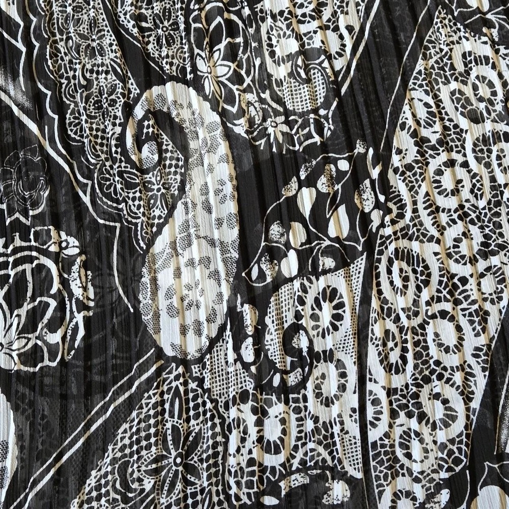 VTG 90s, y2k black paisley beach cover up with bell sleeves / LG 12 / swim beach - Picture 7 of 7